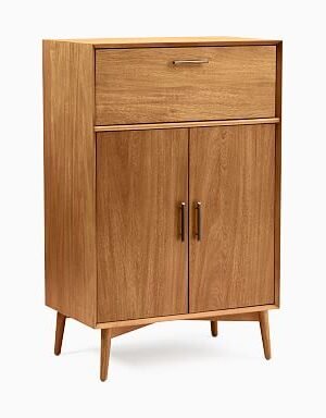 Mid-Century Tall Bar Cabinet